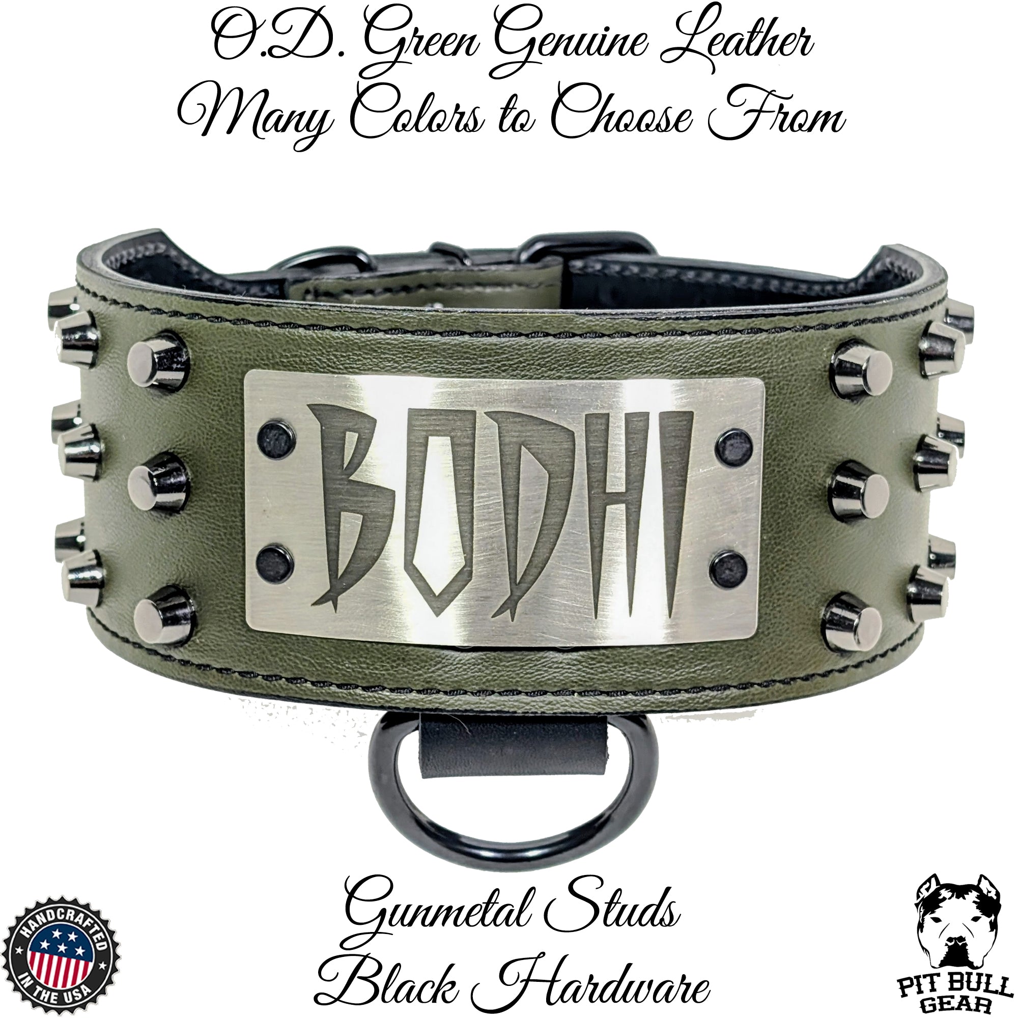 An application scenario or product detail of custom leather dog collars with name - Image 10