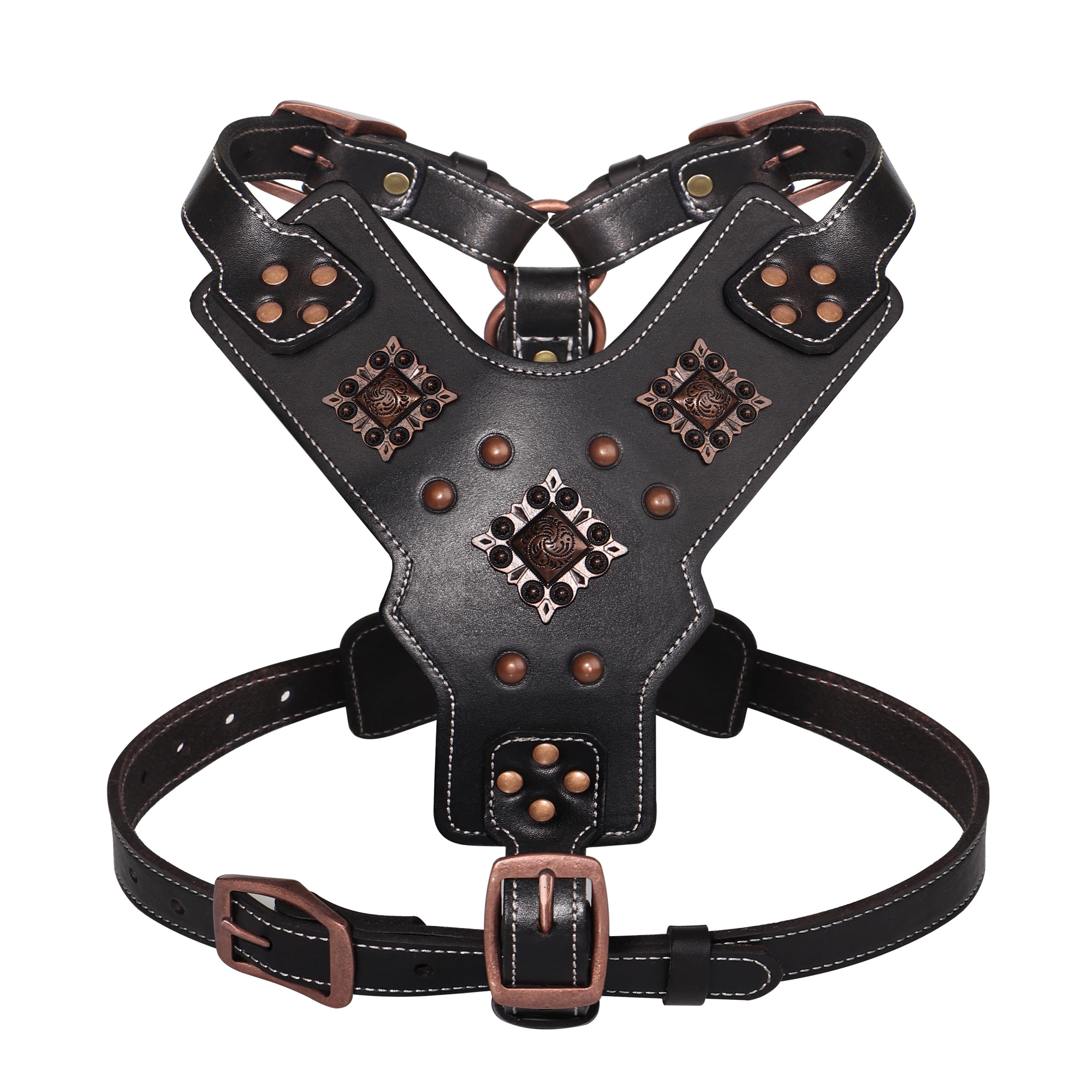 An application scenario or product detail of custom leather dog harness - Image 13
