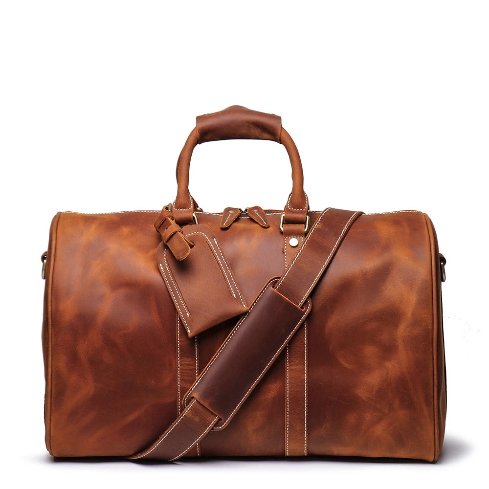 An application scenario or product detail of custom leather duffle bags - Image 1