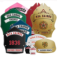 An application scenario or product detail of custom leather fire helmet shields - Image 1