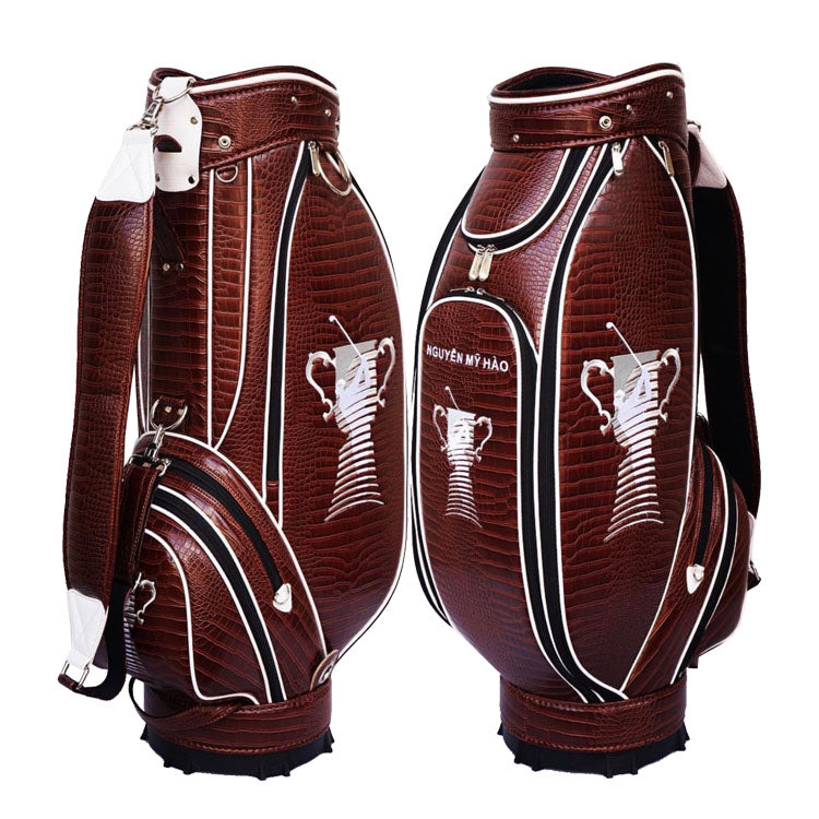 An application scenario or product detail of custom leather golf bags - Image 4