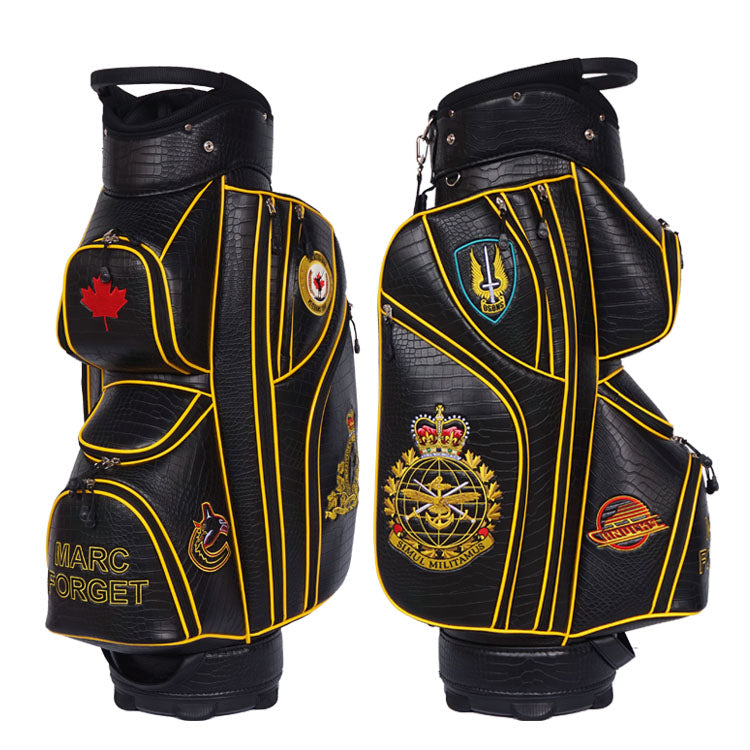 An application scenario or product detail of custom leather golf bags - Image 12