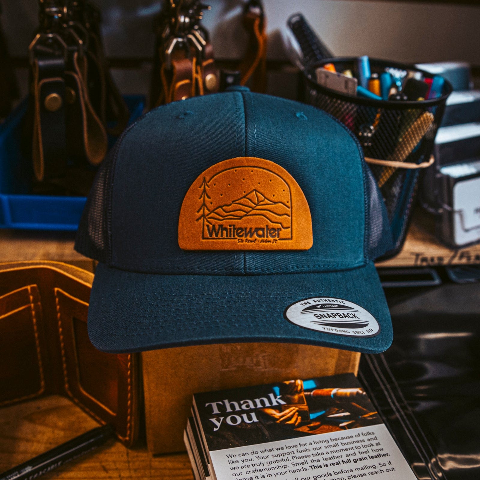 An application scenario or product detail of custom leather hats - Image 14