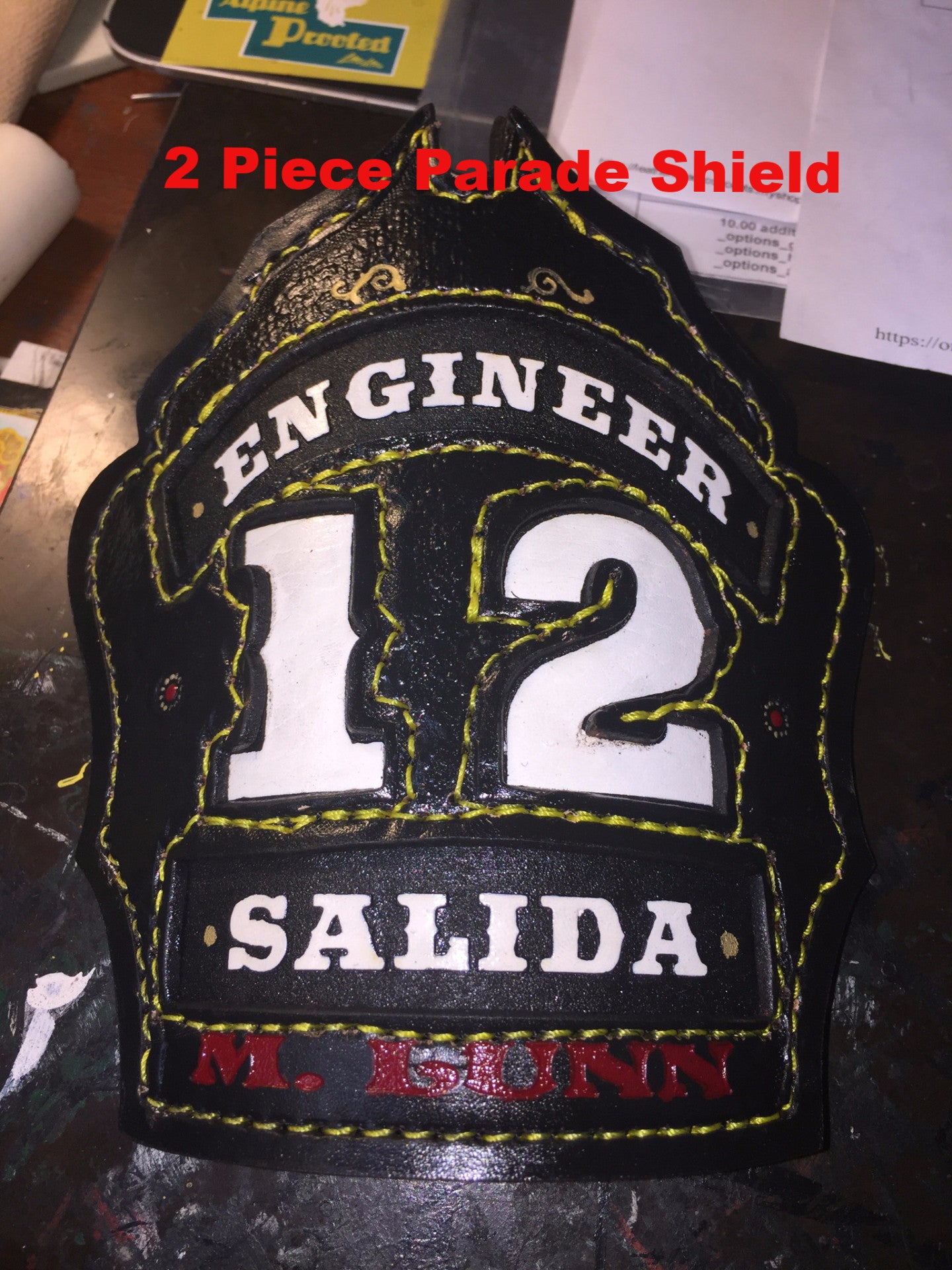 An application scenario or product detail of custom leather helmet shields - Image 23