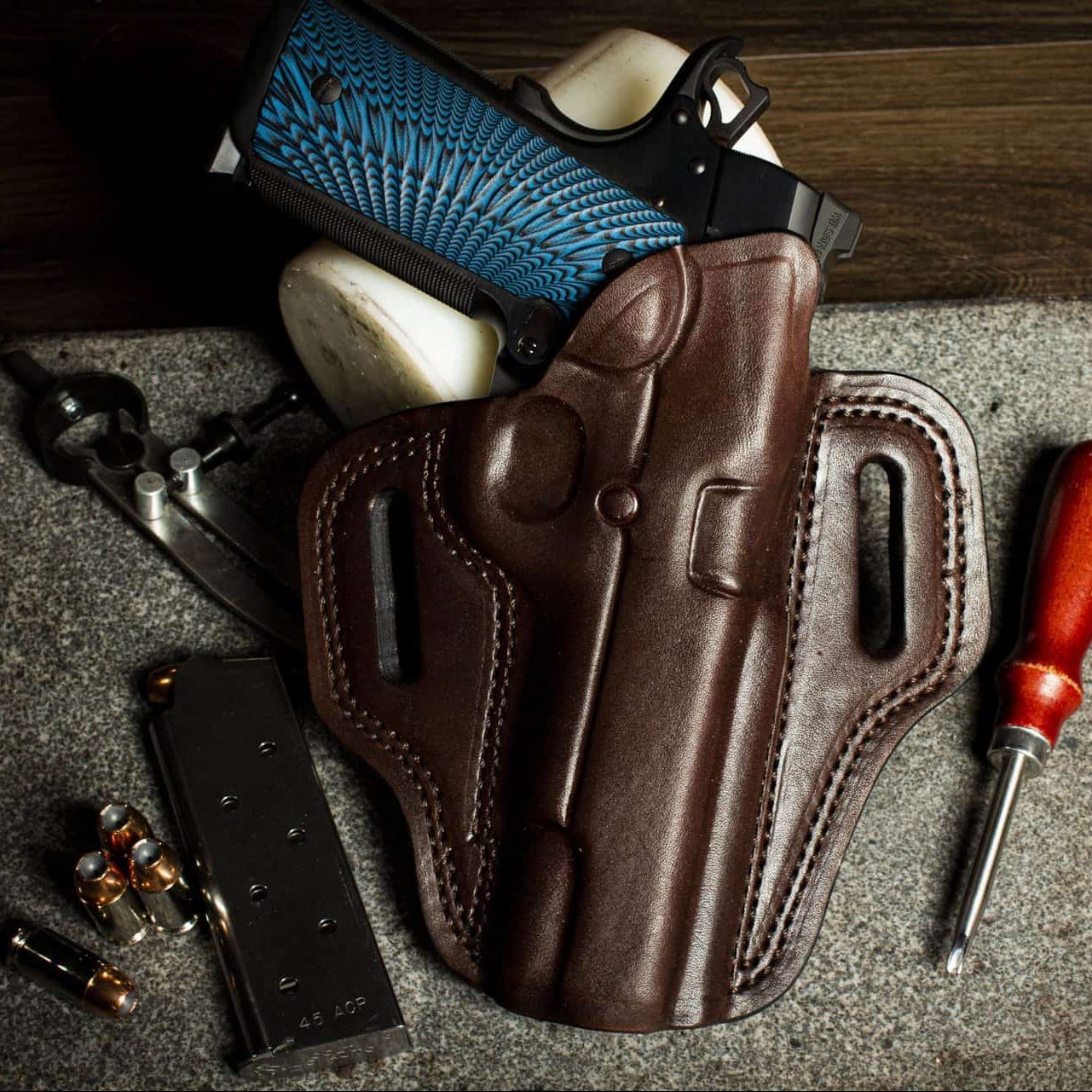 An application scenario or product detail of custom leather holsters near me - Image 16