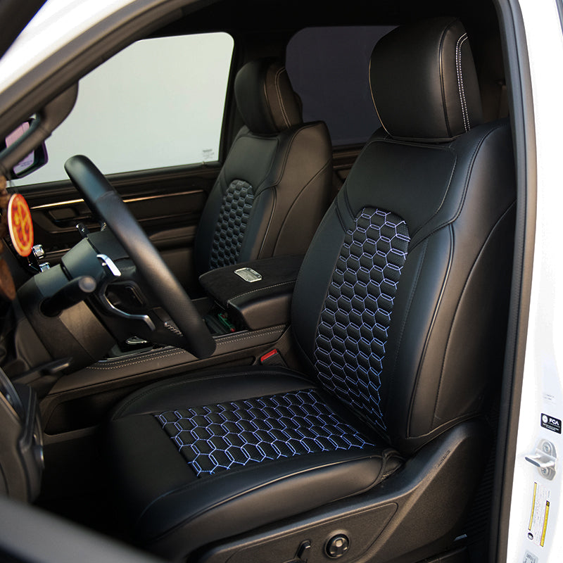 An application scenario or product detail of custom leather interior for trucks - Image 16