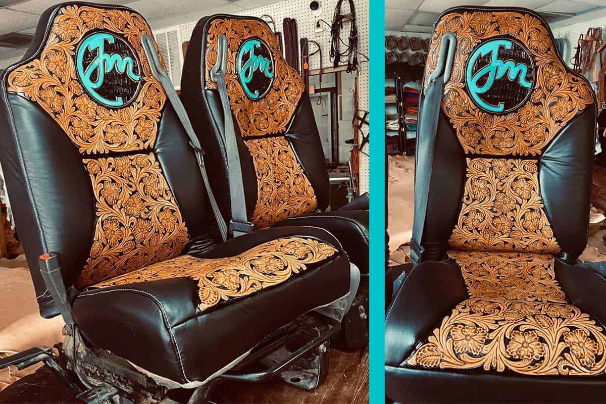 An application scenario or product detail of custom leather interior for trucks - Image 18