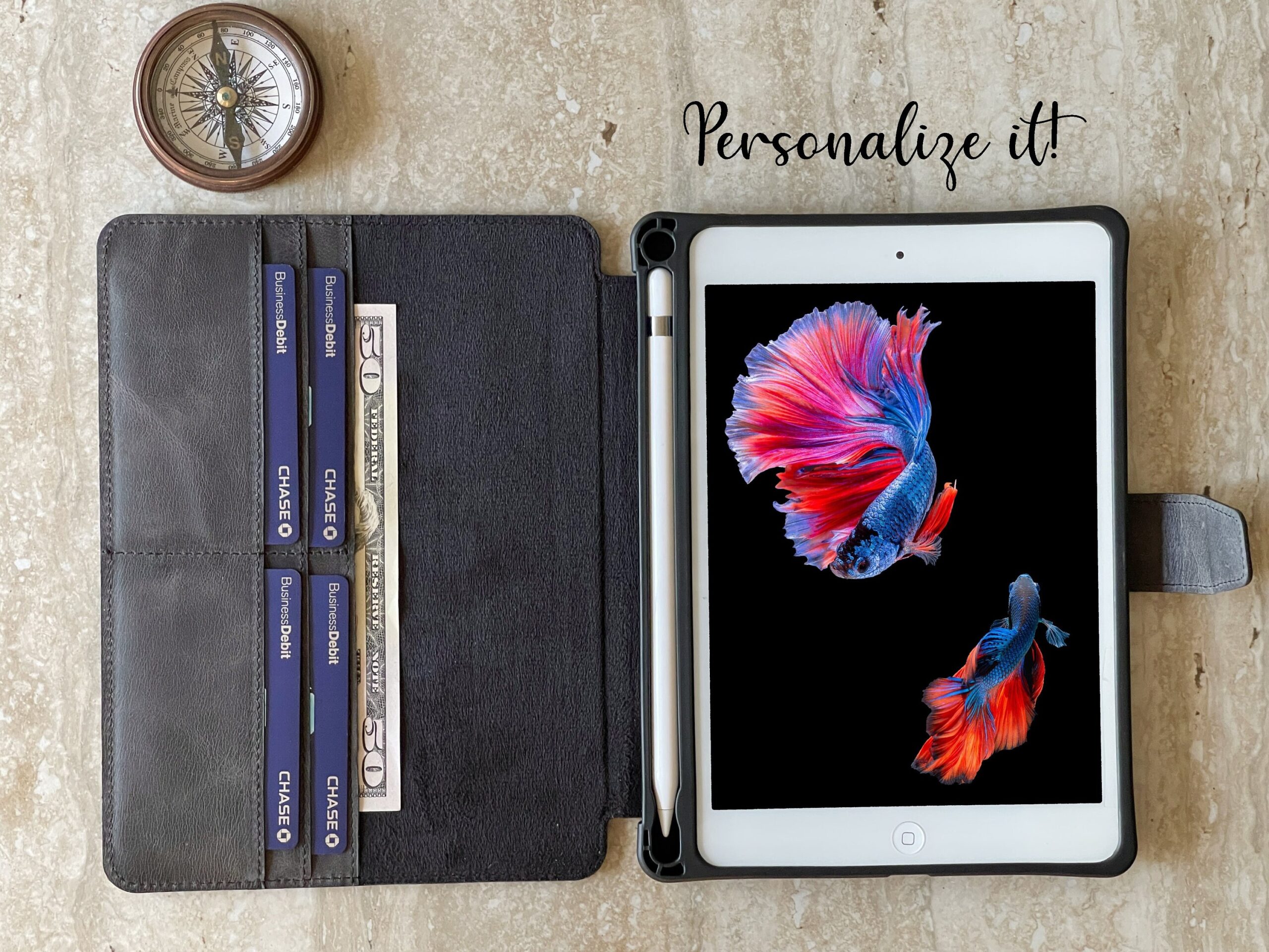 An application scenario or product detail of custom leather ipad cover - Image 5