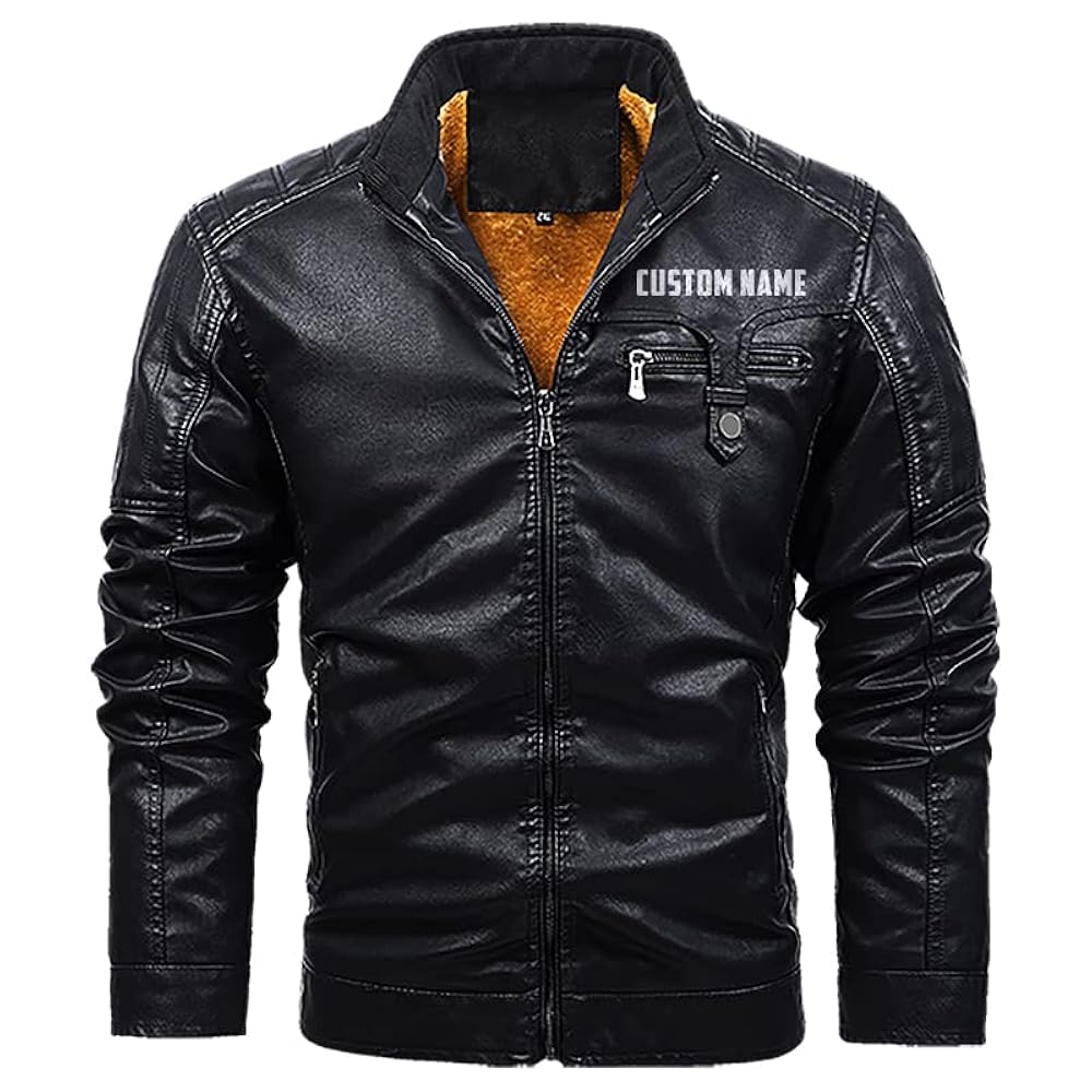 An application scenario or product detail of custom leather jackets with logo - Image 12