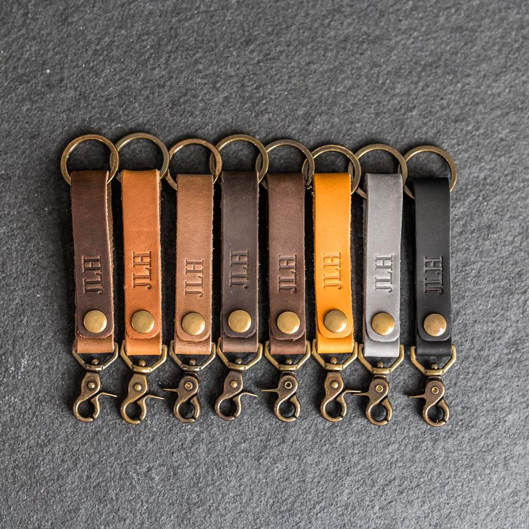 An application scenario or product detail of custom leather key fob - Image 1
