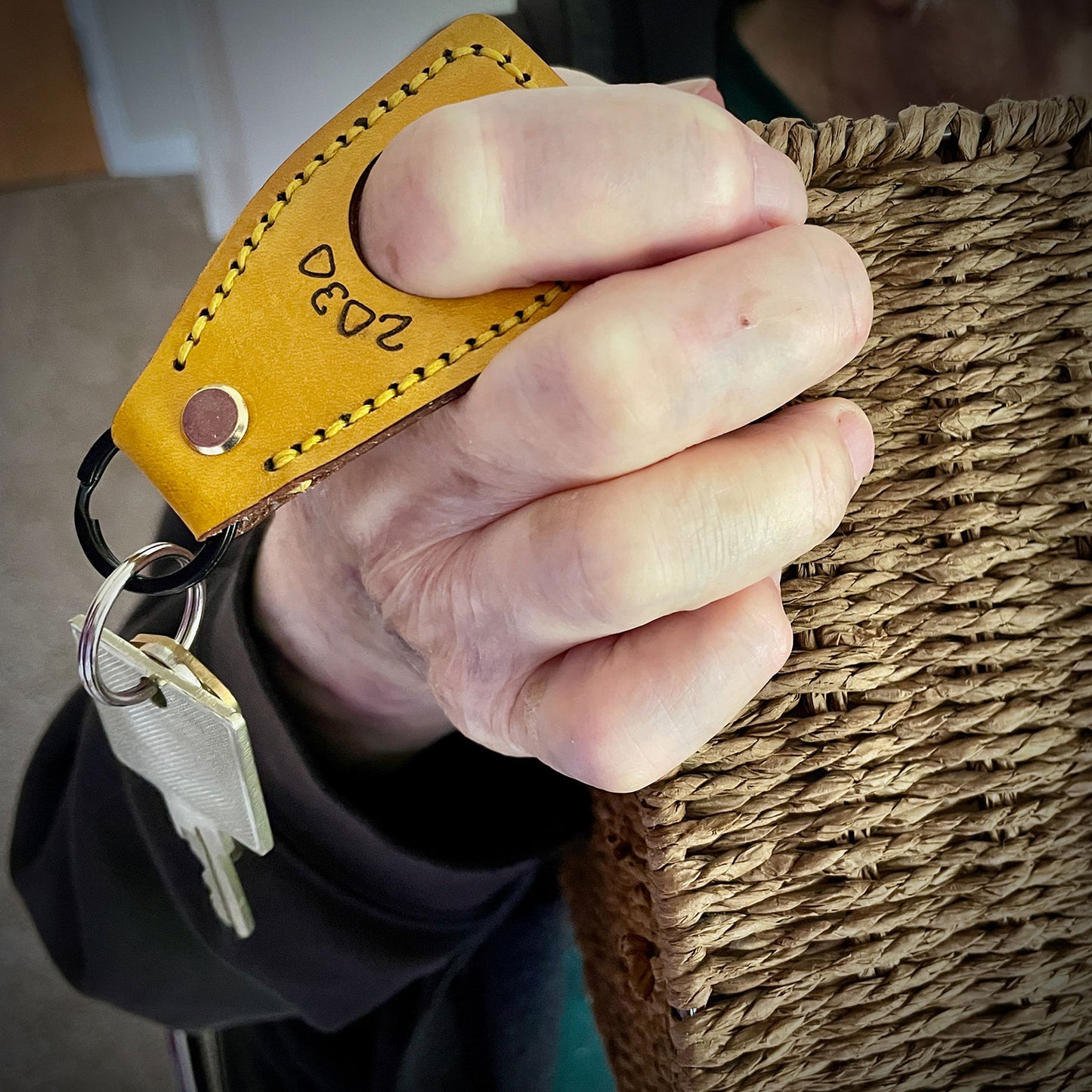 An application scenario or product detail of custom leather key fob - Image 17