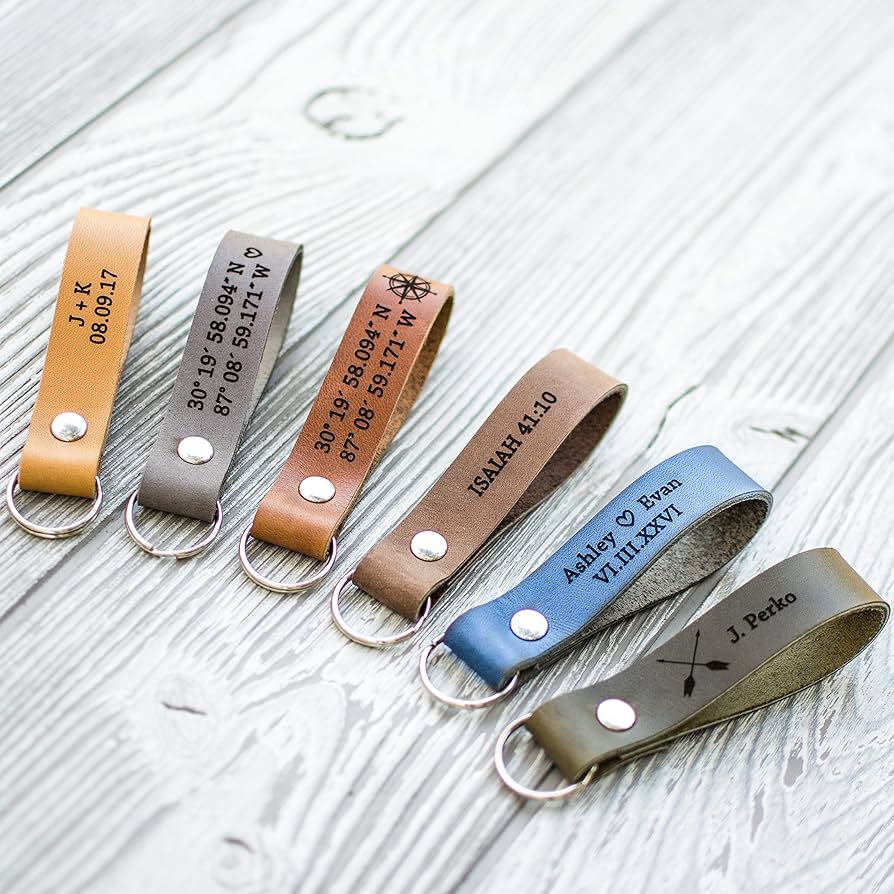 An application scenario or product detail of custom leather keychains - Image 15