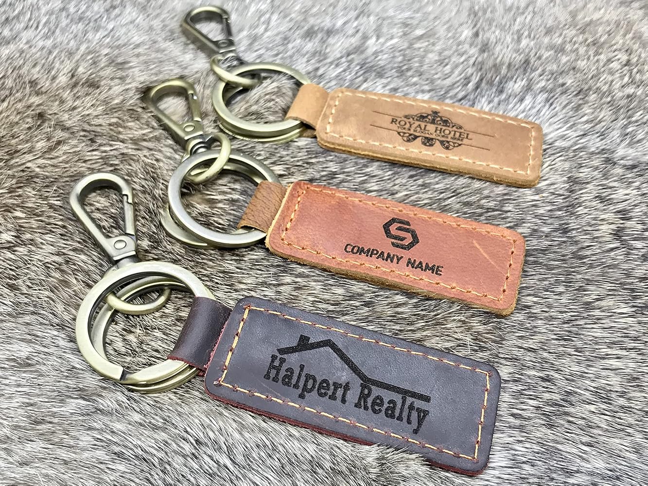 An application scenario or product detail of custom leather keychains bulk - Image 14