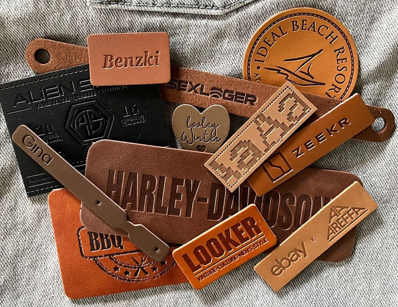 An application scenario or product detail of custom leather labels - Image 4