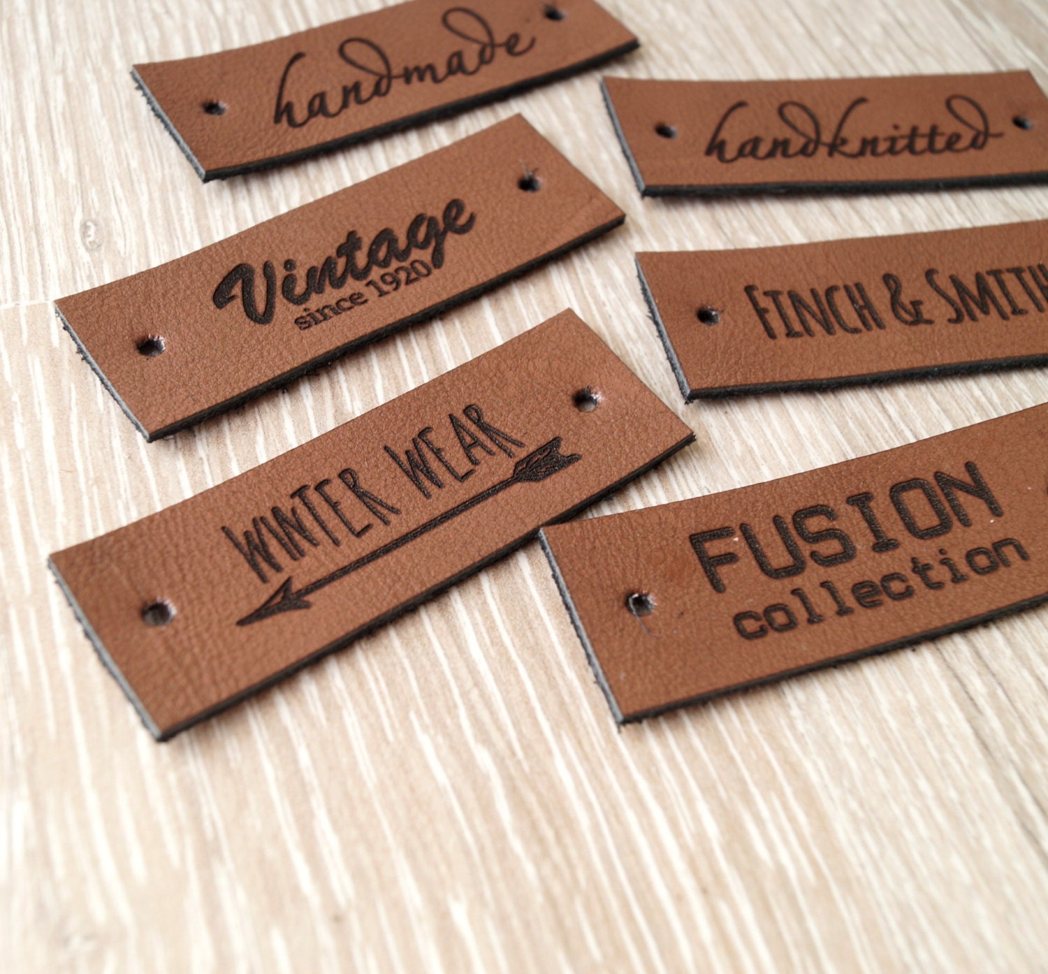 An application scenario or product detail of custom leather labels - Image 8