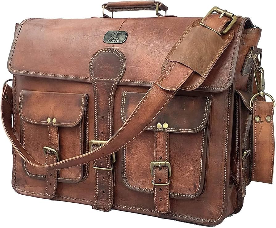 An application scenario or product detail of custom leather messenger bags - Image 1