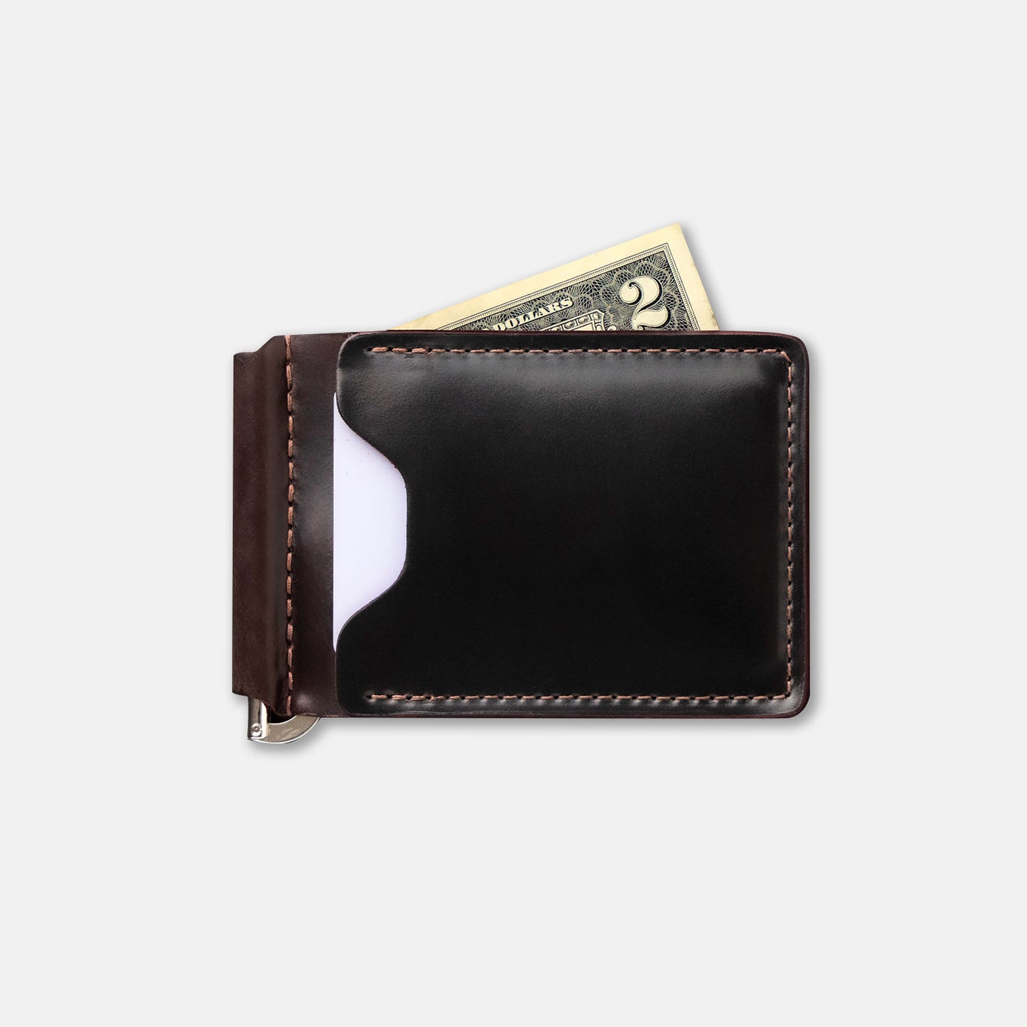 An application scenario or product detail of custom leather money clip wallet - Image 5
