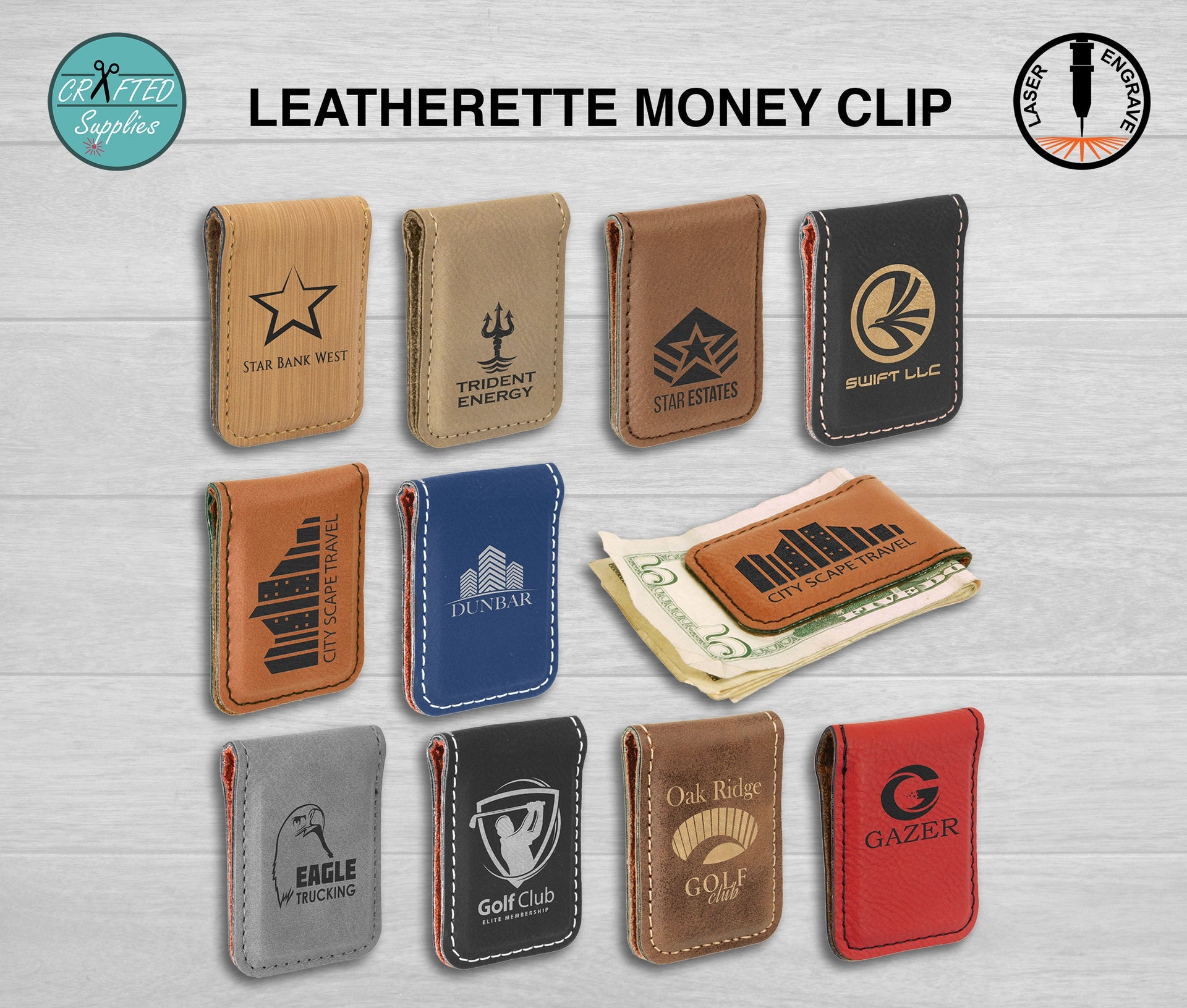 An application scenario or product detail of custom leather money clip wallet - Image 13