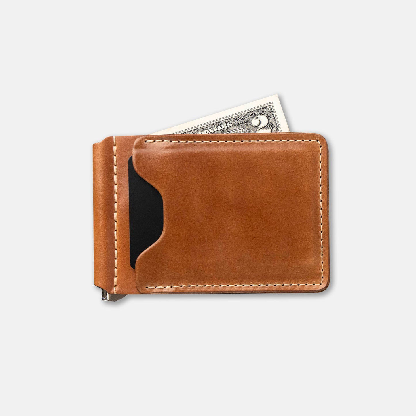 An application scenario or product detail of custom leather money clip wallet - Image 21