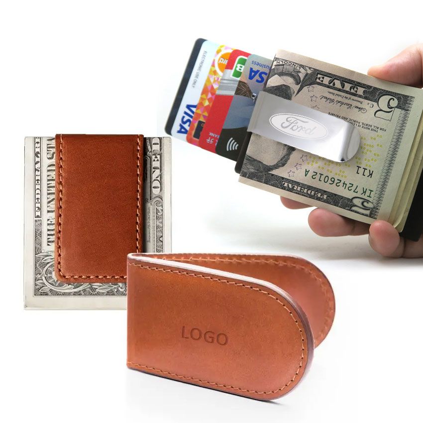 An application scenario or product detail of custom leather money clips - Image 3