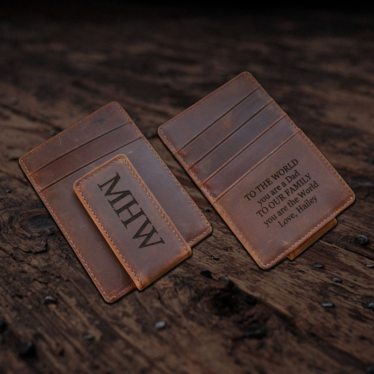 An application scenario or product detail of custom leather money clips - Image 8