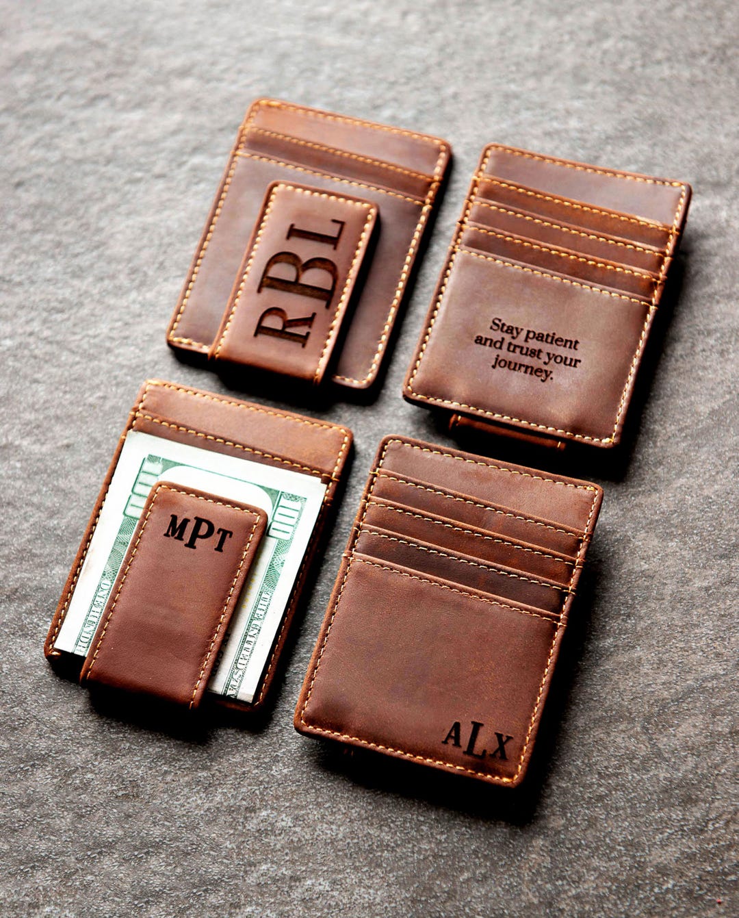 An application scenario or product detail of custom leather money clips - Image 13