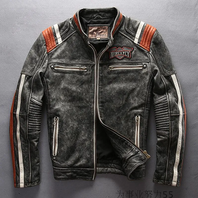 An application scenario or product detail of custom leather motorcycle jackets - Image 10