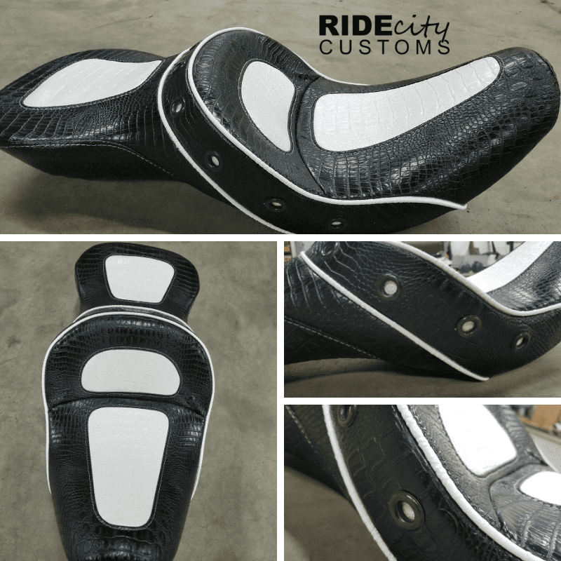 An application scenario or product detail of custom leather motorcycle seats - Image 18
