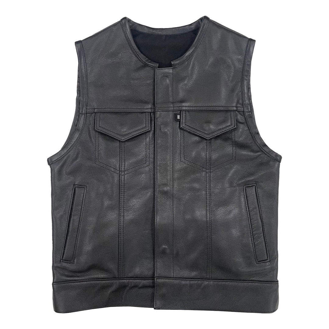 An application scenario or product detail of custom leather motorcycle vest - Image 7