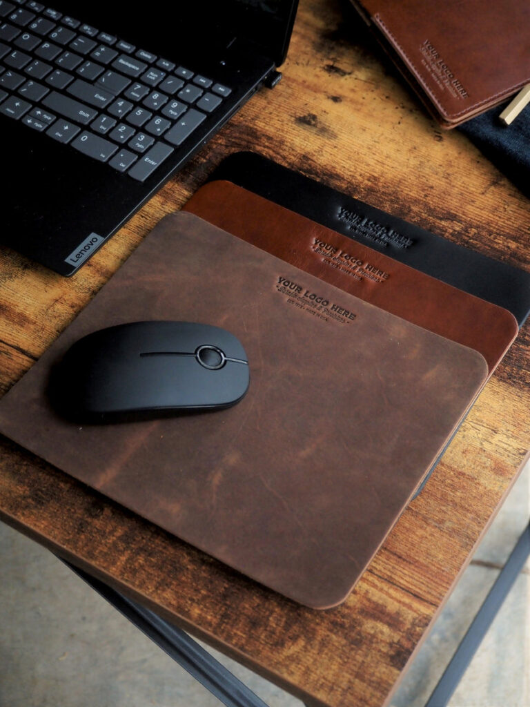 Featured image for the custom leather mouse pad guide