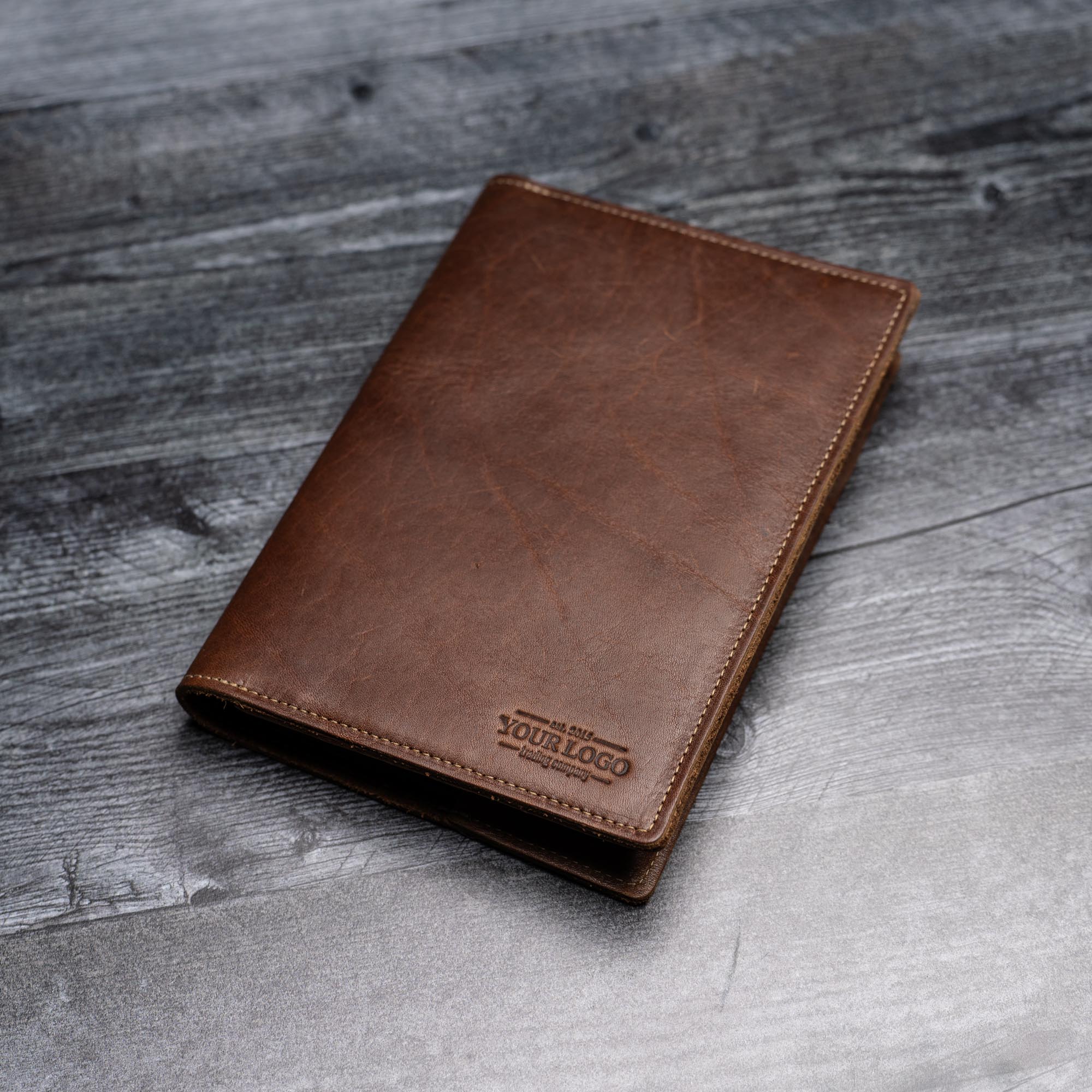An application scenario or product detail of custom leather notebook cover - Image 1