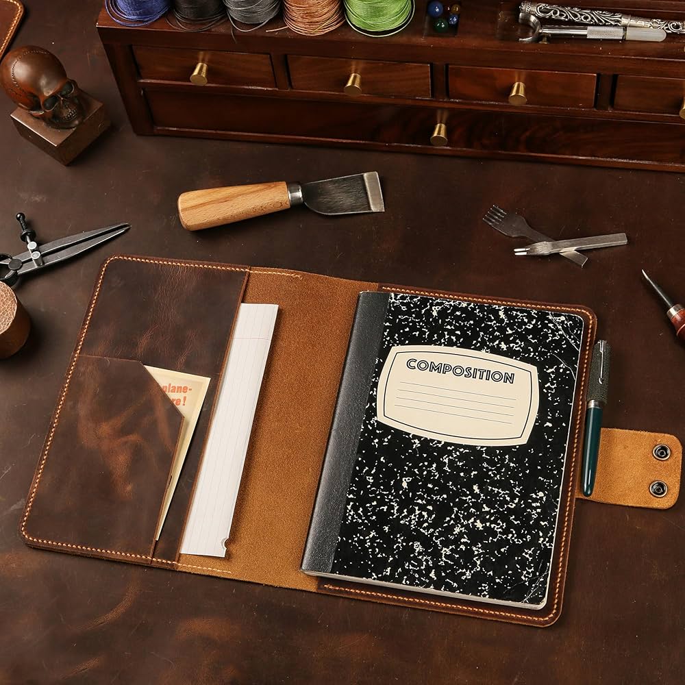 An application scenario or product detail of custom leather notebook cover - Image 7