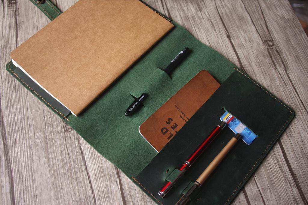 An application scenario or product detail of custom leather notebook cover - Image 11
