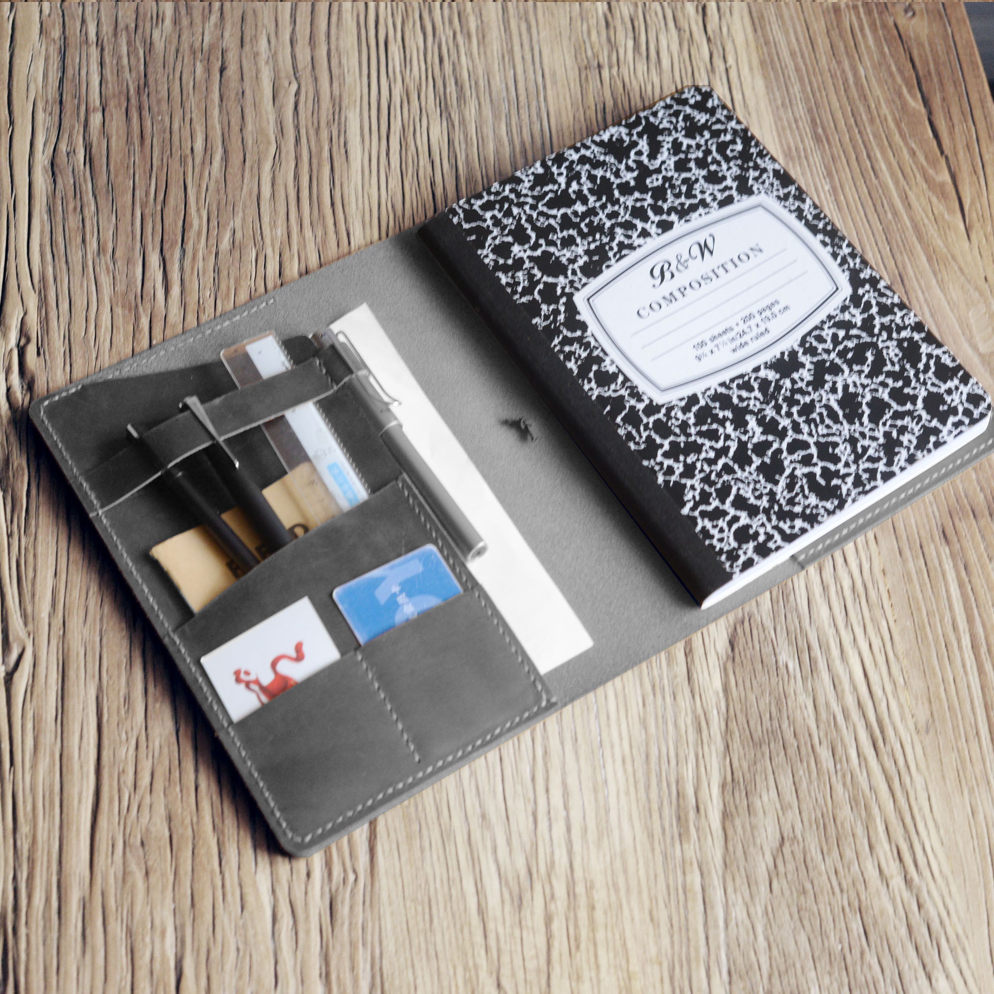 An application scenario or product detail of custom leather notebook cover - Image 14