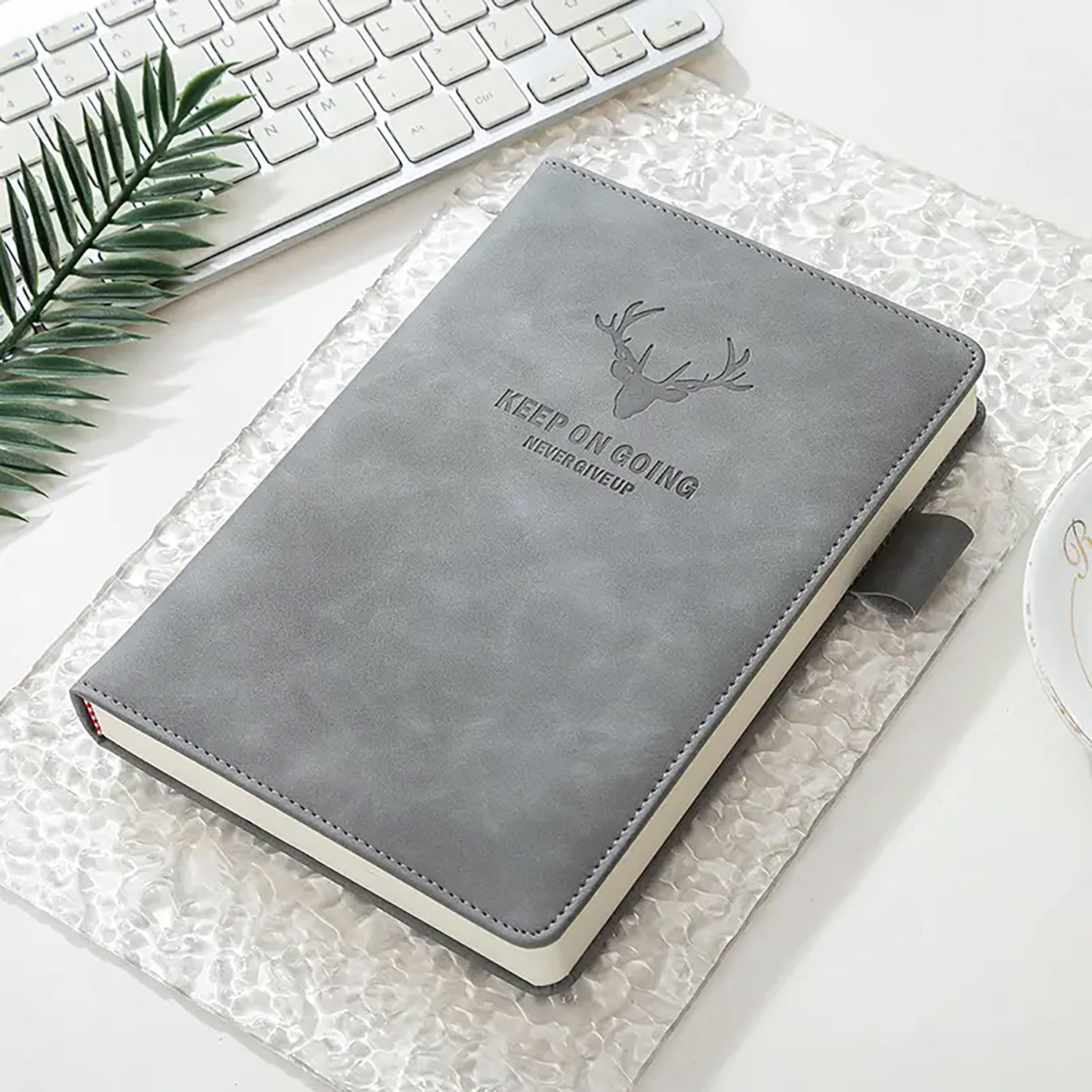 An application scenario or product detail of custom leather notebooks with logo - Image 11