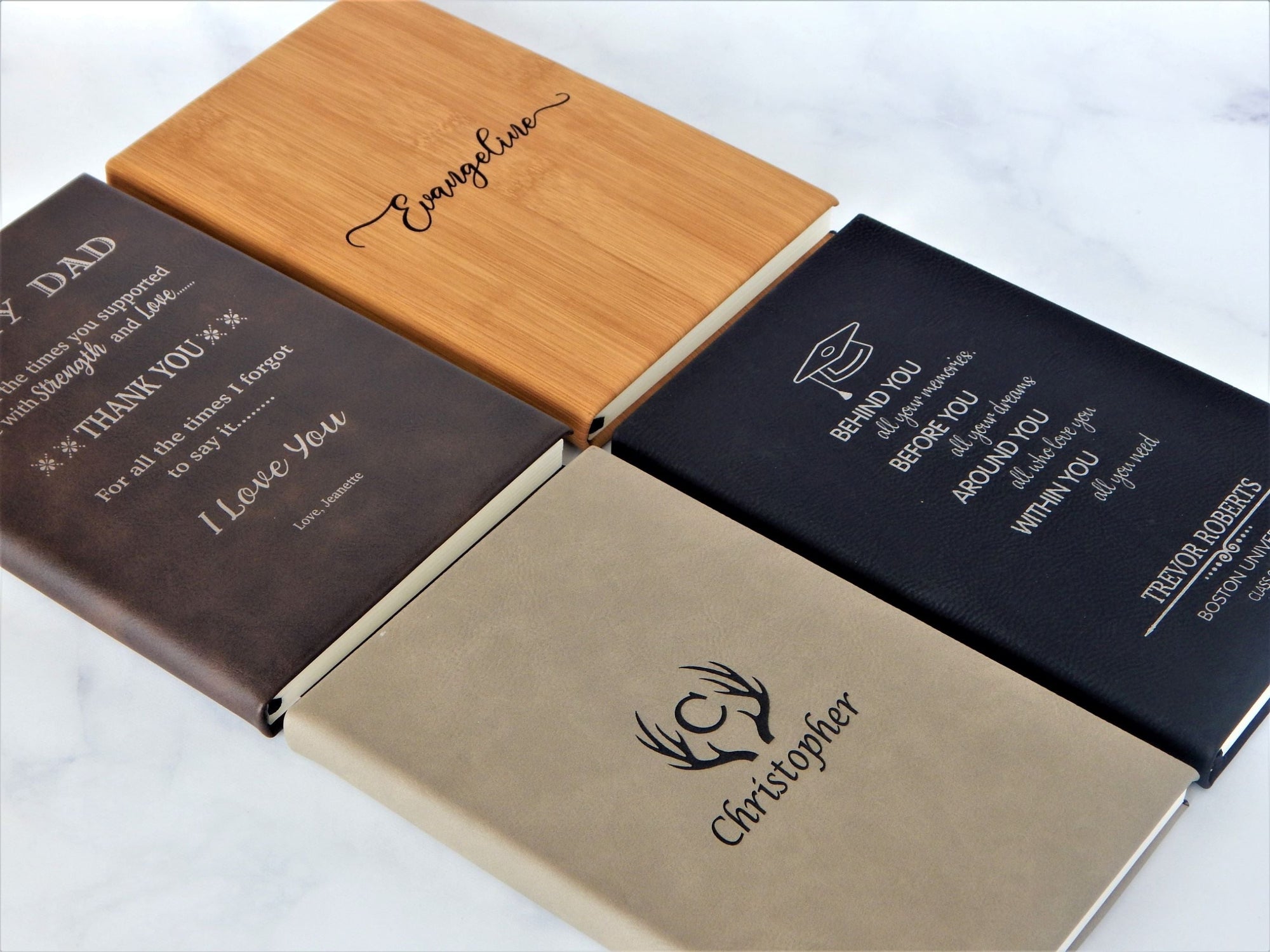 An application scenario or product detail of custom leather notebooks with logo - Image 16