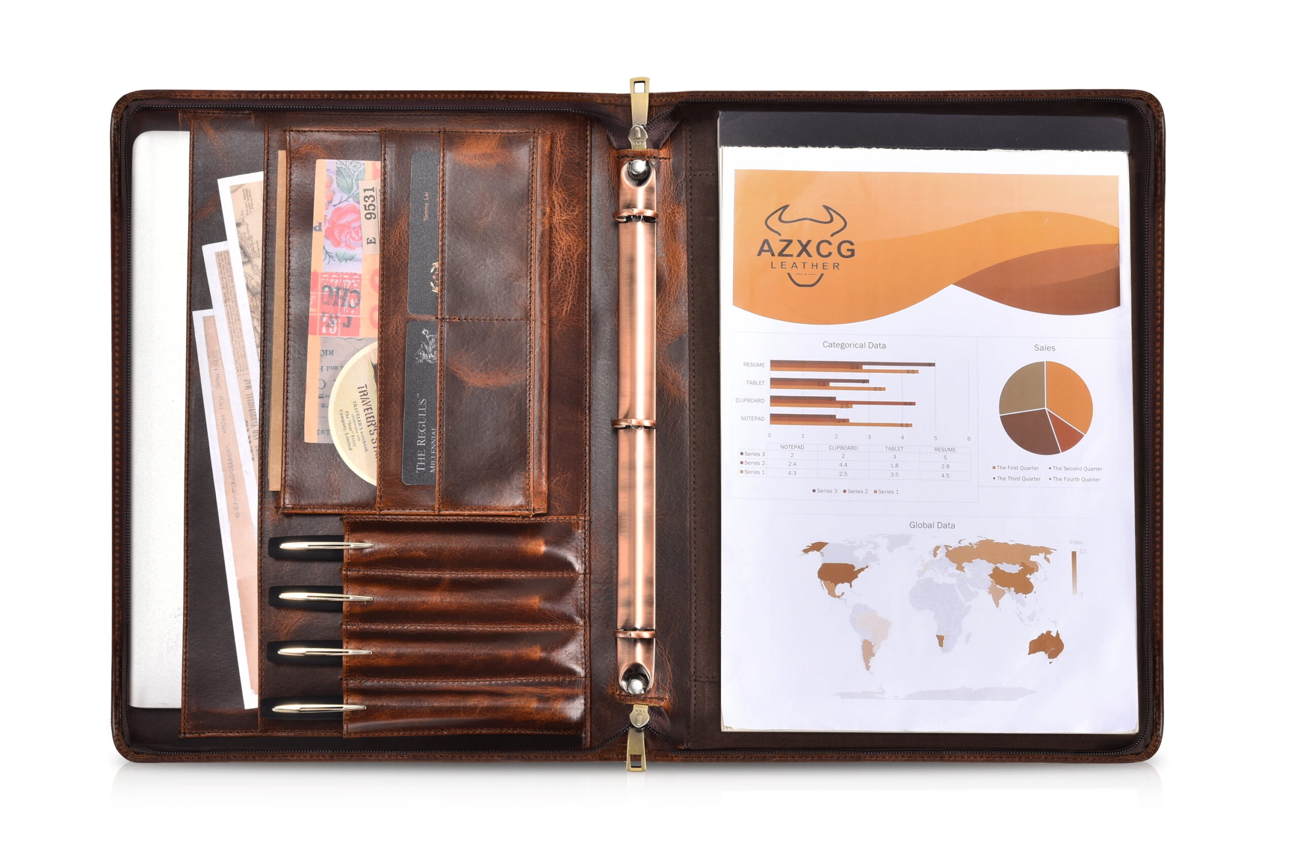 An application scenario or product detail of custom leather padfolio - Image 8