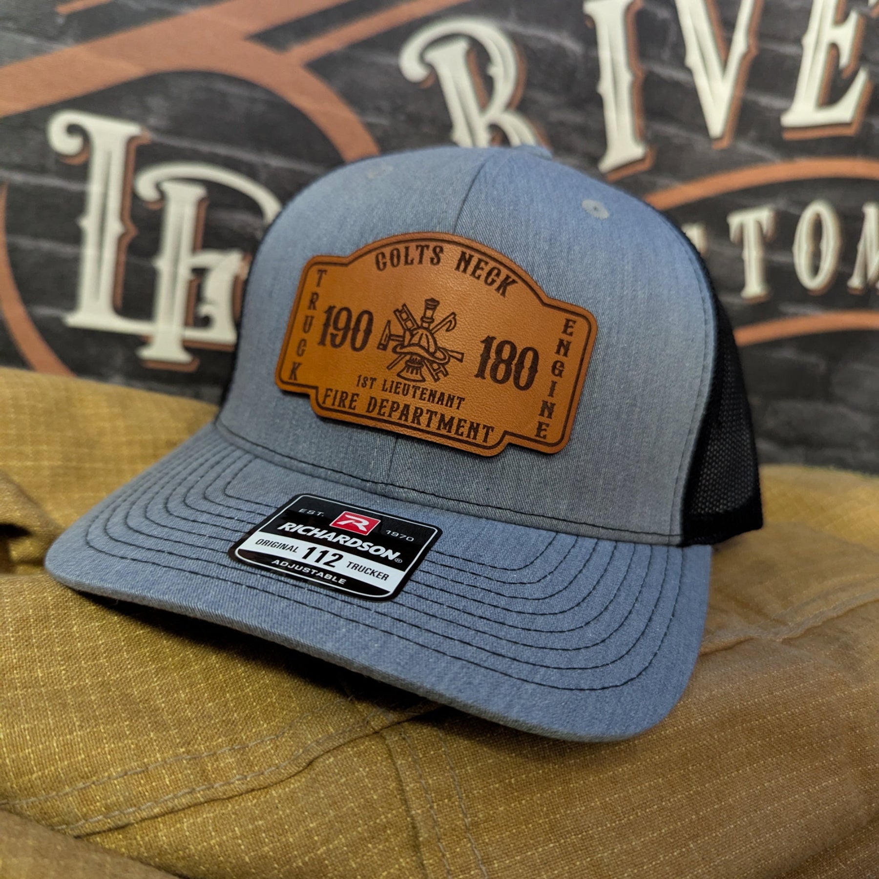 An application scenario or product detail of custom leather patch hats no minimum - Image 5