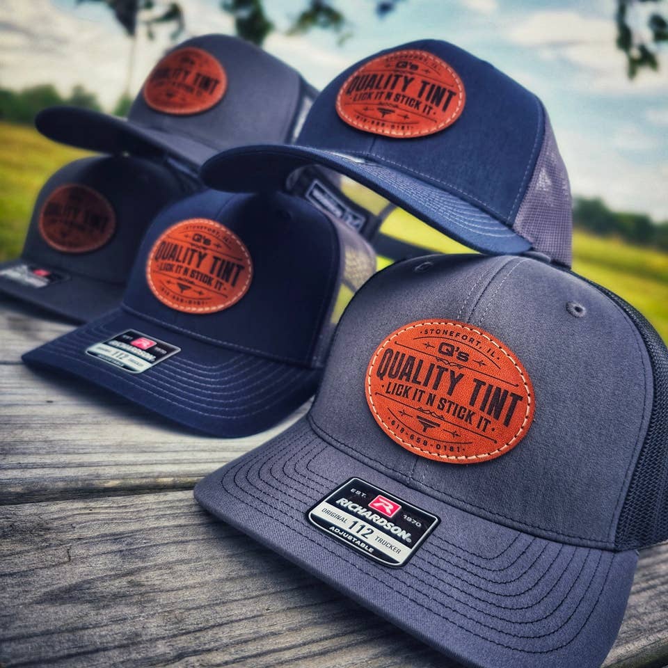 An application scenario or product detail of custom leather patch hats no minimum - Image 13