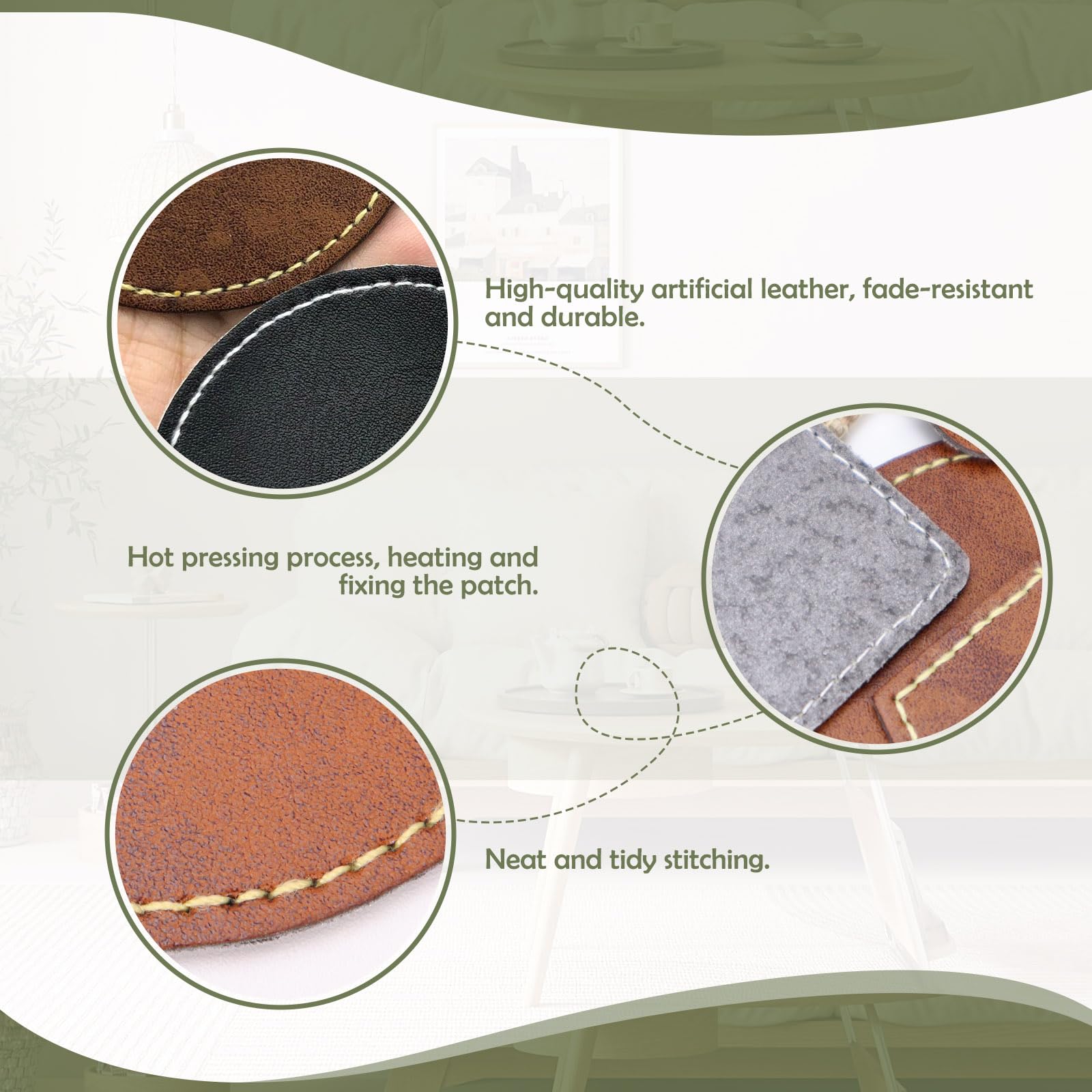 An application scenario or product detail of custom leather patches - Image 14