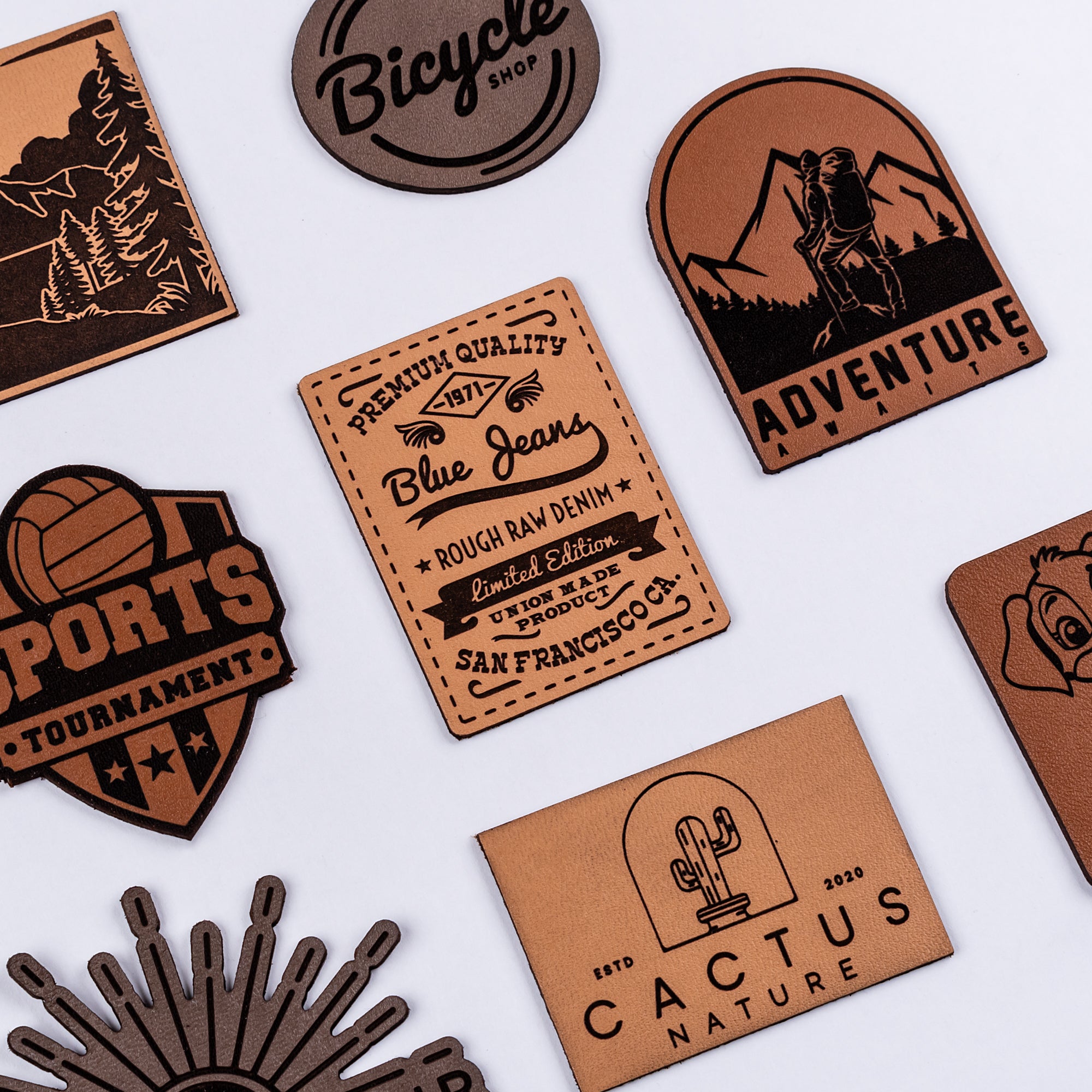 An application scenario or product detail of custom leather patches for jackets - Image 4