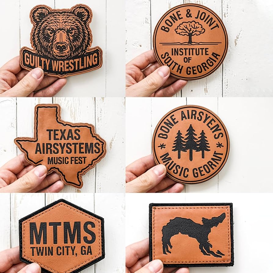 An application scenario or product detail of custom leather patches for jackets - Image 12
