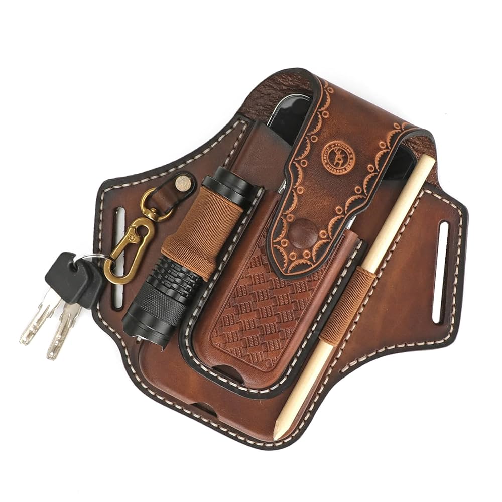 An application scenario or product detail of custom leather phone holster - Image 4