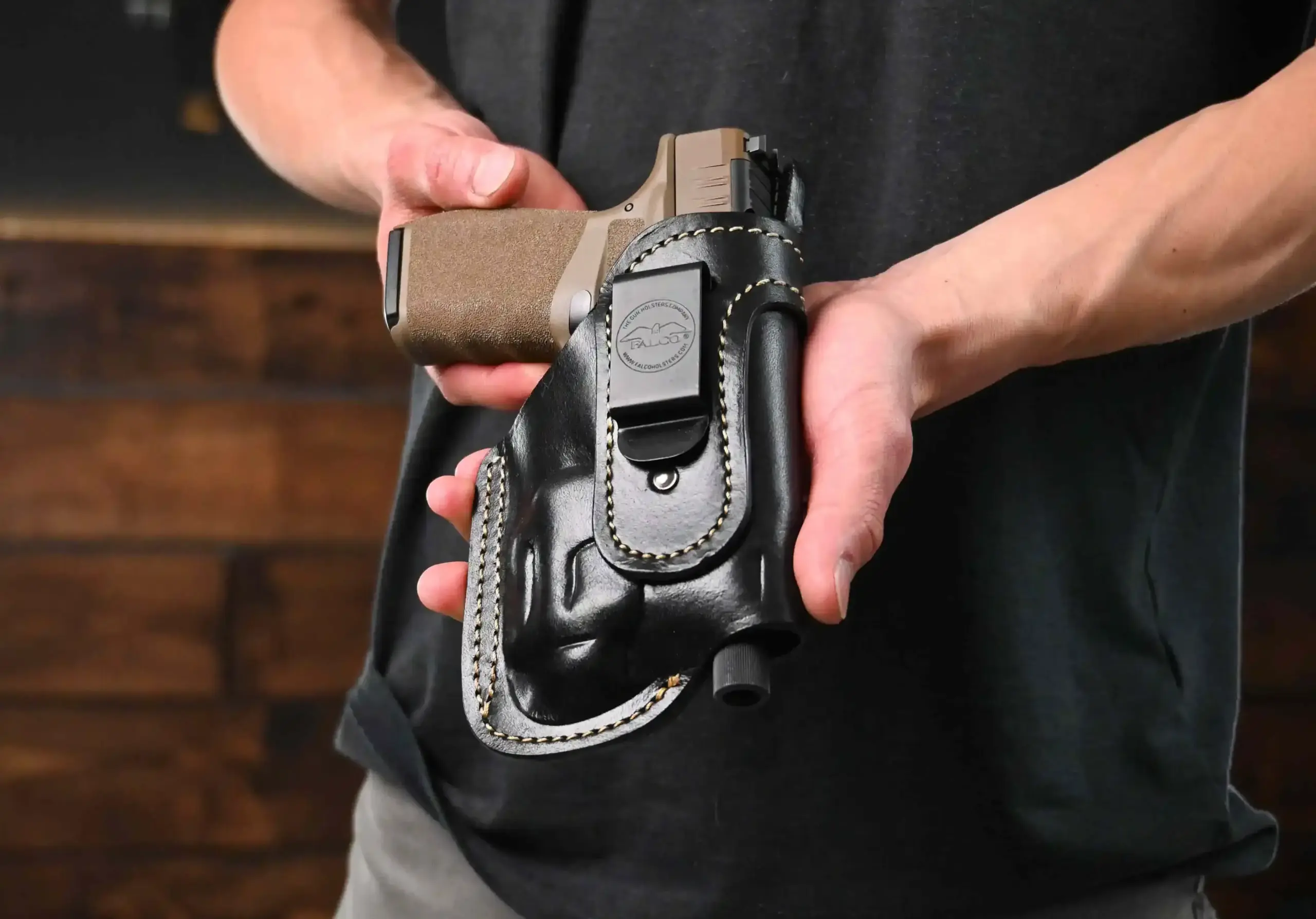 An application scenario or product detail of custom leather pistol holsters - Image 12