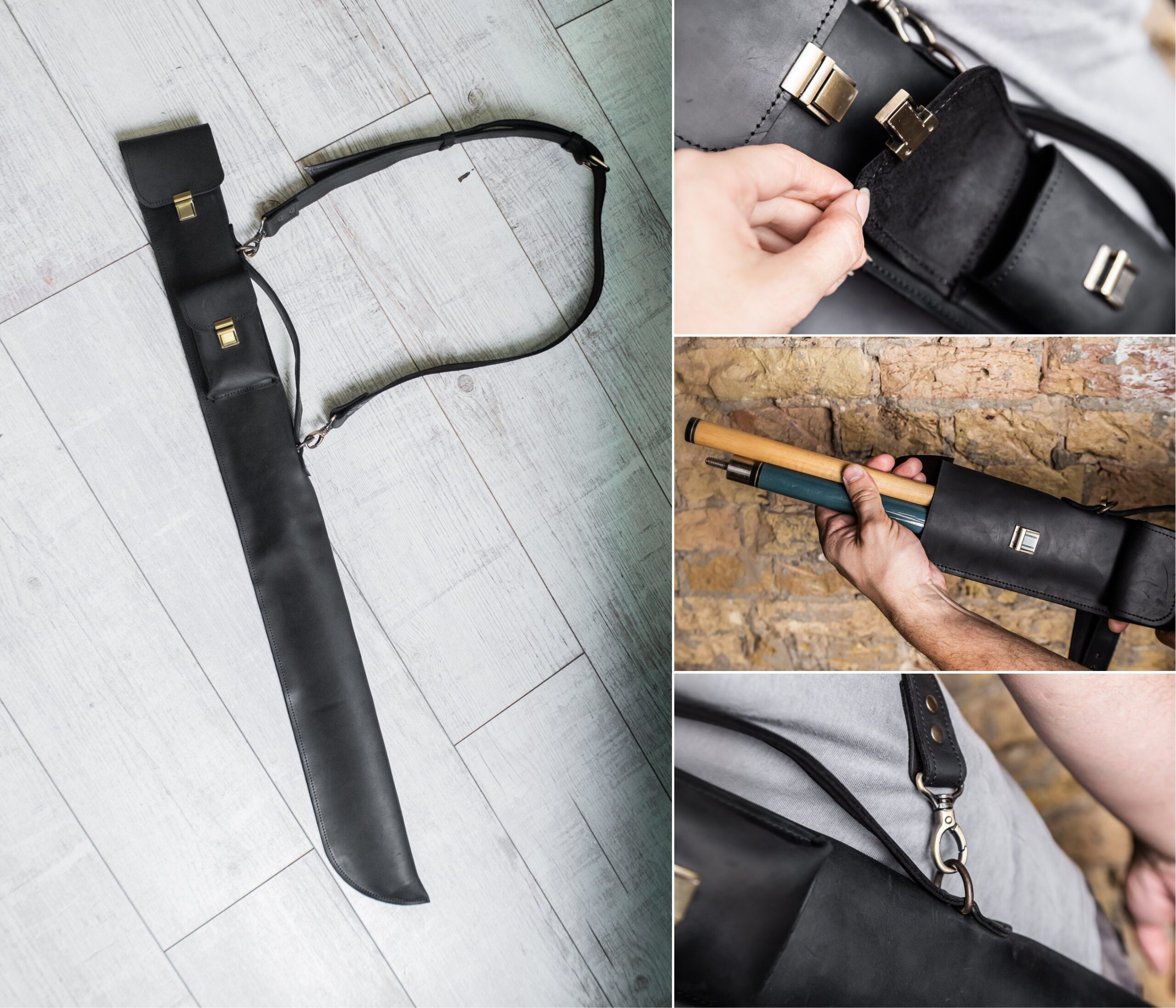 An application scenario or product detail of custom leather pool cue cases - Image 9