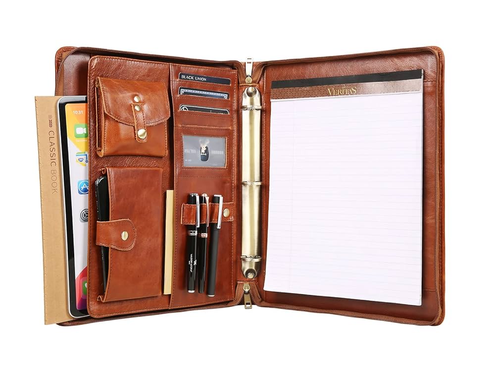 An application scenario or product detail of custom leather portfolio - Image 6