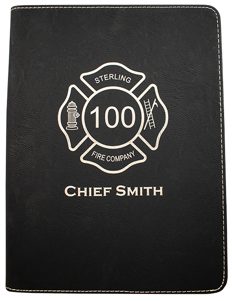 An application scenario or product detail of custom leather portfolio with logo - Image 13