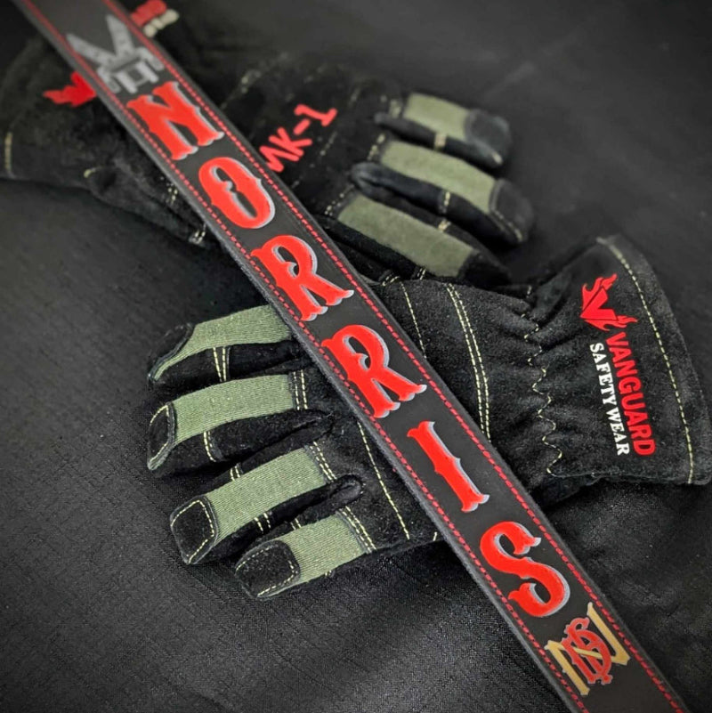 An application scenario or product detail of custom leather radio strap firefighter - Image 19