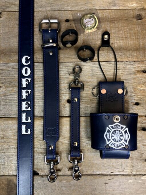 An application scenario or product detail of custom leather radio strap firefighter - Image 23