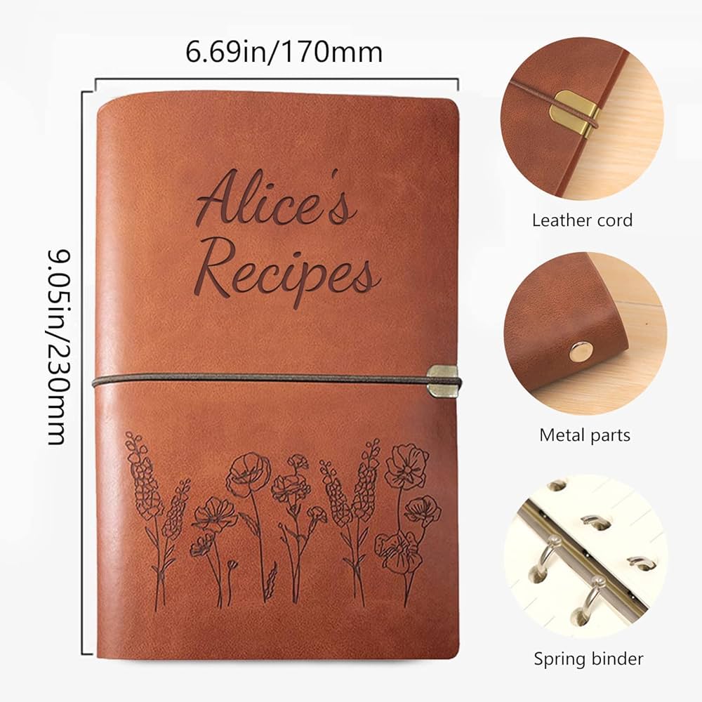 An application scenario or product detail of custom leather recipe book - Image 15